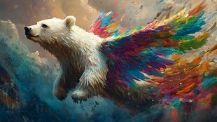 彩虹北极熊