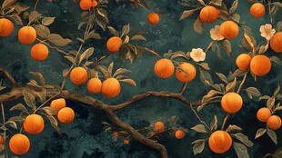 砂糖橘插画设计