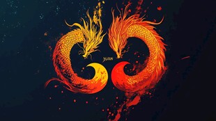 高清唯美双龙戏珠