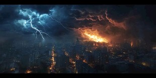 灾难片海报背景