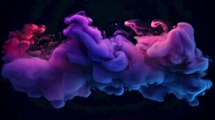 彩色烟雾晕染梦幻墨迹