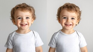 笑的很开心的小宝宝