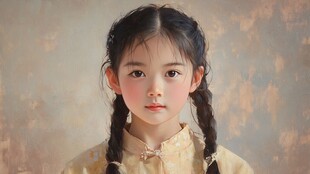 油画少女