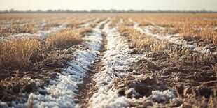 南方霜冻的田野