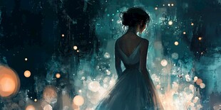 梦幻唯美蓝色系少女