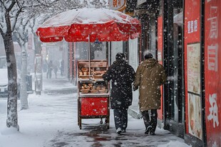 风雪街头