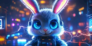 超能战士兔吉祥物