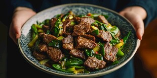 蒜台牛肉