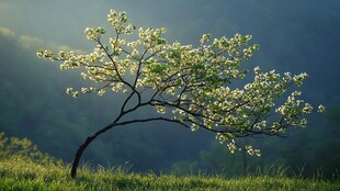 早晨的梨花