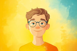 青春男孩插画