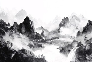 全景水墨画