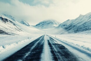 冰天雪地道路