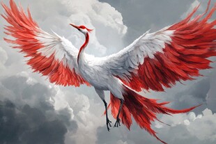 朱鹮插画