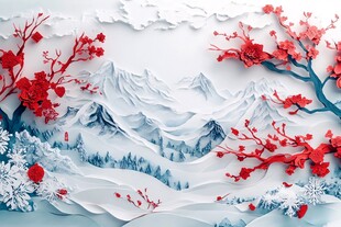 雪景剪纸