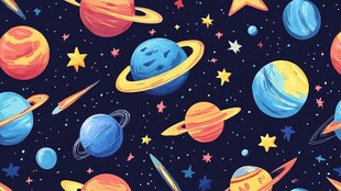 卡通星系图案