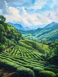 茶山油画