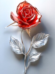 立体手绘金属花卉