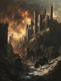 描绘神话战争场面