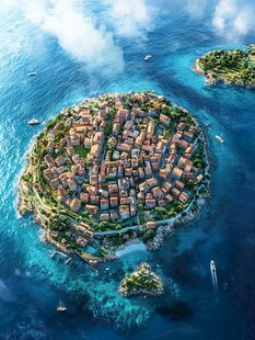 魅力挪威市悬浮岛设计