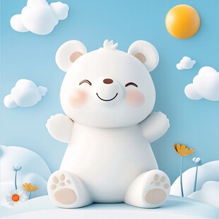 小白熊插画