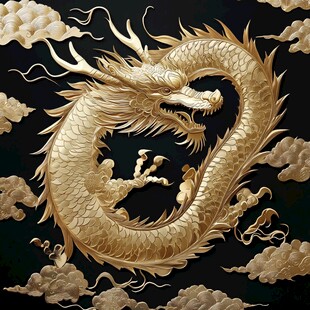金色龙纹金龙苍龙青龙