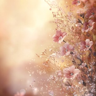 暖调花卉背景