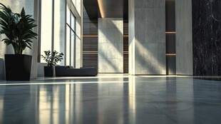 银行酒店宾馆大厅角落