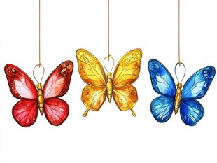 蝴蝶彩灯图片素材