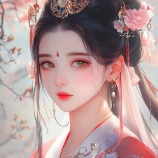 古风美女头像插画封面