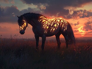 动物创意炫光效果