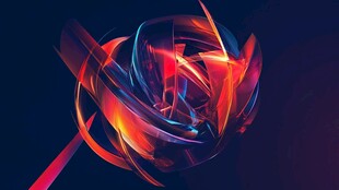 流光渐变彩色炫酷飘带