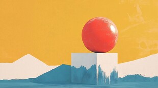 红色球体创意场景