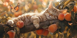 睡觉的大花猫