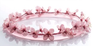 粉红色水晶花环