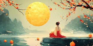 中秋古装插画