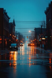 雨后街景美丽街景