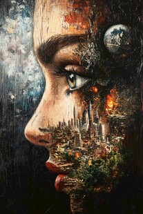 虚浮的世界绘画