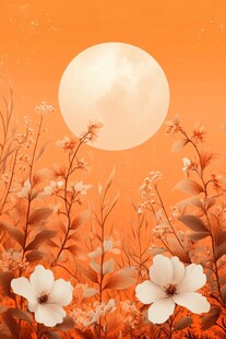 花好月圆插画