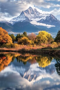 雅拉雪山倒影