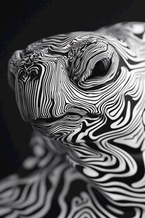 创意斑马纹雕塑