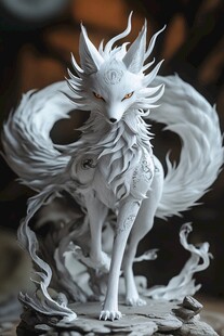 仙人神兽局部特写