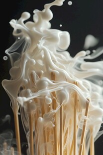 金色动感线条流体熔浆