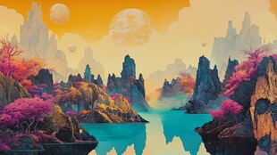 粉红色的超现实世界