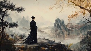 古风人像水墨山水