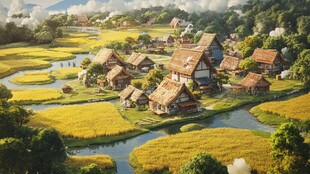 梦幻唯美农村新面貌