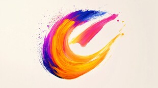 彩色创意墨舞素材