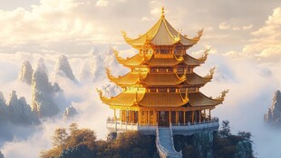 宫殿楼阁仙境仙人大殿