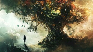 神秘梦幻的大树