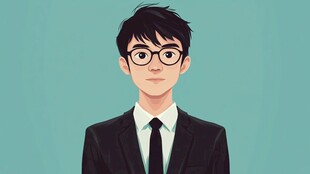 偏平化人物插画