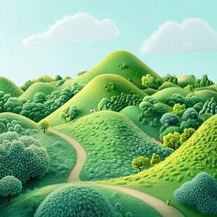 3d立体插画风格